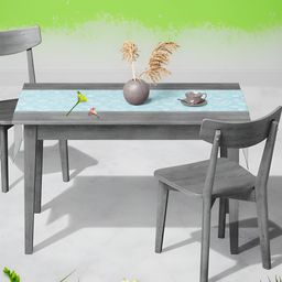 ArtzFolio Blue & White Abstract Printed Table Runner image 4