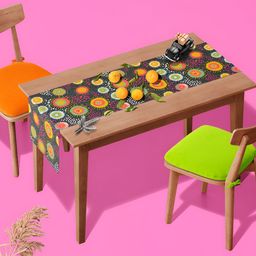 ArtzFolio Grey & Pink Abstract Digital Printed Table Runner image 5