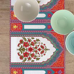 homewards Blue & Red Printed Rectangular Table Runners image 2