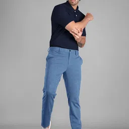 The Pant Project Men Tailored Slim Fit Wrinkle Free Trousers image 5