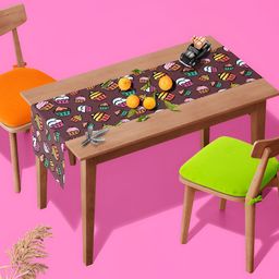 ArtzFolio Mauve & Brown Digital Printed Table Runner image 4
