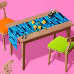 ArtzFolio Blue & Black Abstract Printed Dining Table Runner image 2