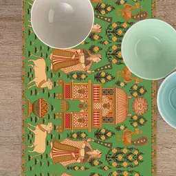 homewards Green & Brown Printed Table Runner image 4