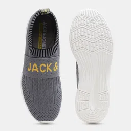 Jack & Jones Men Textured Memory Foam Contrast Sole Sneakers image 2