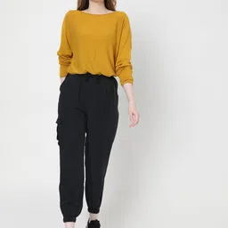 Vero Moda Women Black Solid Joggers-50