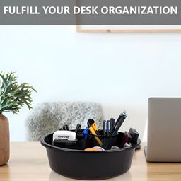 Kuber Industries Black Set of 4 Regular Desk Organiser Organisers image 3