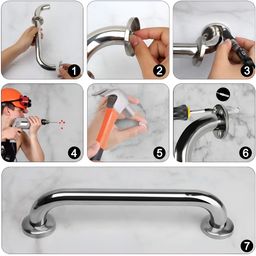 Rab Grey Glossy Finish Rust Proof Drawer Handle image 2