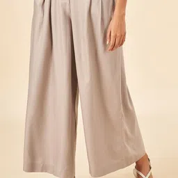 AKKRITI BY PANTALOONS Women Pleated Culottes Trousers-image-15