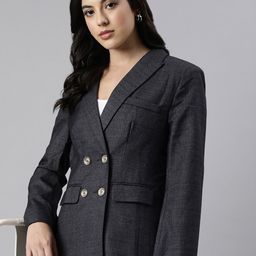 SHOWOFF Double Breasted Peaked Lapel Blazers-image-73