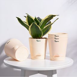 UGAOO Beige 5 Pieces Self Watering Planters-18