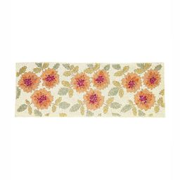PURINA'S White & Orange-Color Beaded Rectangular Dining Table Runner image 2