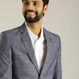 Indian Terrain Checked Single Breasted Casual Blazer image 2