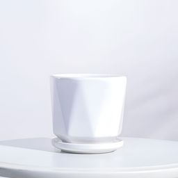 UGAOO White Textured Ceramic Planter image 4