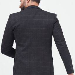 MR BUTTON Men Checked Single-Breasted Casual Blazer image 4