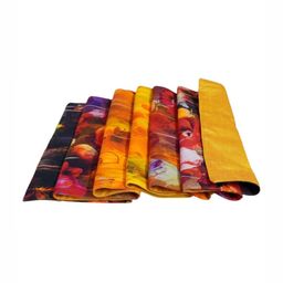 TARA- Sparkling Homes 4/6 Seater Abstract Digitally Printed Reversible Dining Table Runner image 4