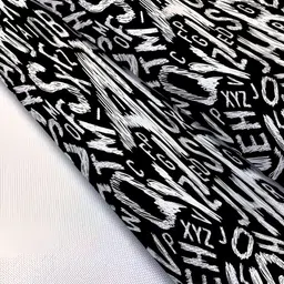 ArtzFolio Black & White Abstract Printed Table Runner image 3