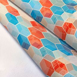 ArtzFolio Blue & Red Geometric Printed Edge To Edge Table Runner image 5