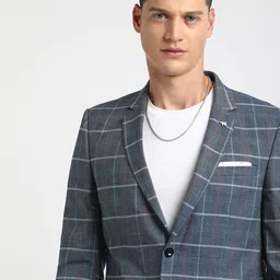 THE BEAR HOUSE  Checked Tailored Fit Single-Breasted Casual Blazer-image-58