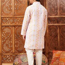 Stylo Bug Boys Geometric Printed Kurta And Pyjamas With Nehru jacket image 2
