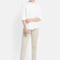 Octave Men Cream-Coloured Casual Trouser image 3