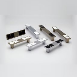 Rab White & Grey Glossy Finish Rust Proof Drawer Handle image 3