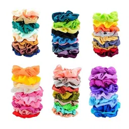 DN Creation Set of 24 Assorted Satin Scrunchies Ponytail Holders image 5