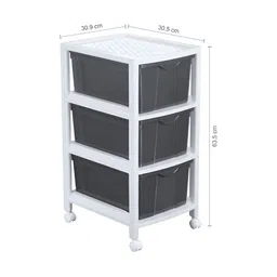 Nayasa Grey Set of 3 Regular Multi-Utility Organisers image 4