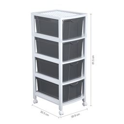 Nayasa Grey Set of 4 Regular Multi-Utility Organisers image 4