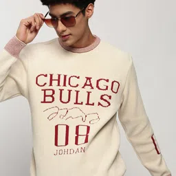 SHOWOFF Typography Self Design Acrylic Pullover-image-34