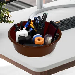 Kuber Industries Brown Set of 4 Regular Desk Organiser Organisers image 5