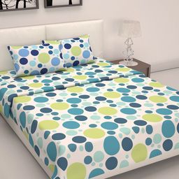 Divine Casa Polka Dot Printed Bedding Sets Include 1 Double Bedsheet & 1 Dohar-18