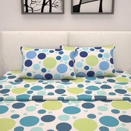 Divine Casa Polka Dot Printed Bedding Sets Include 1 Double Bedsheet & 1 Dohar image 2