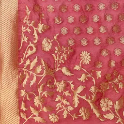 KALINI Yoke Design Thread Work Pleated Sequinned A-Line Kurta with Trousers & Dupatta image 3