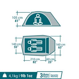 CAMPING TENT ARPENAZ - FRESH&BLACK XL - 2 PERSON-image-5