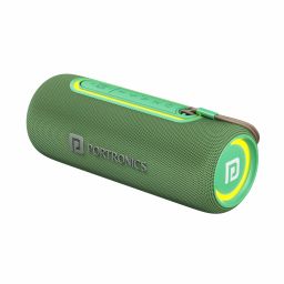 Black Portronics Resound 2 portable Speaker bluetooth . BT Speaker for iOS & Android Smartphones. Bluetooth mini speaker with AUX, In-built FM & USB Flash drive support. portable bluetooth speakers with bass & RGB lights and extended playback. image 2