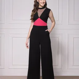 KASSUALLY Basic Jumpsuit with Lace Inserts-picture-0