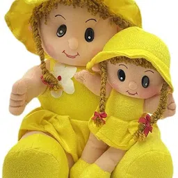 Soft Mother Daughter Doll with Non-Toxic Fabric | Pure Polyfill, Washable - 15 inch-image-25