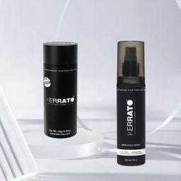 KERRATO HAIR FIBRES Set Of 2 Hair Fibres & FibreHold Spray - 28gm + 100ml-image-86