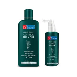 Dr. Batras Set Of Hair Fall Control Serum 125ml & Shampoo 200ml With Thuja & Watercress-55