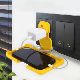 Rainfire Multi-Purpose Mobile Charging Wall Mount Holder - Universal Plastic Socket Stand Mobile Holder-image-56