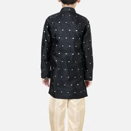 BownBee Boys Black & Gold Sherwani image 3