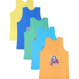 Bodycare Kids Boys Pack Of 5 Avengers Print Assorted Cotton Innerwear Vests-image-17