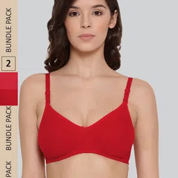 LYRA Pack Of 2 Combed Cotton Rich Full Coverage Spacer Bra-image-14