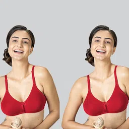 LYRA Pack Of 2 Cotton Rich Mesh Ladder Wire Free Moulded and Seamless Bra-image-79