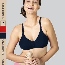 LYRA Pack Of 2 Cotton Rich Mesh Ladder Wire Free Moulded and Seamless Bra-image-72