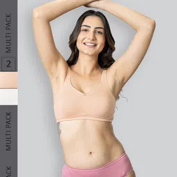 LYRA Pack Of 2 Cotton Spandax Full Coverage Secret Support Bra-picture-12