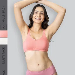 LYRA Pack Of 2 Cotton Spandax Full Coverage Secret Support Bra-picture-8