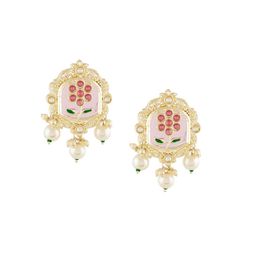 Zaveri Pearls Gold-Plated Kundan-Studded & Beaded Multistrand Jewellery Set image 5