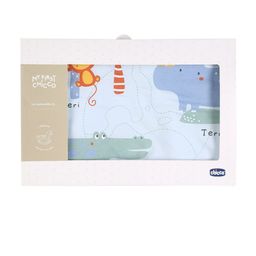 Chicco Boys Blue & Red Printed Pure Cotton Pram Blanket With Removable Cover-55