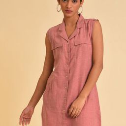 W Pink Shirt Collar Tunic-image-28